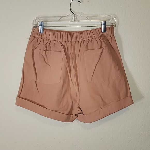 NWOT Doe & Rae Trible Shorts Peach/Tan Color Size Small - Picture 3 of 3